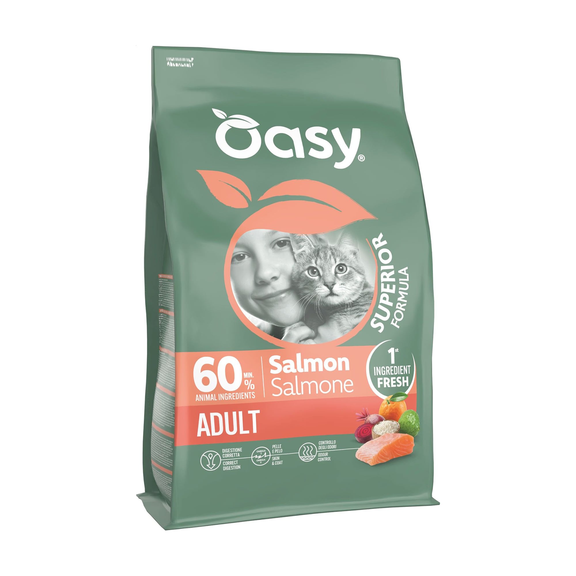 Сухий корм для котів Oasy Superior Formula з лососем, 300 г